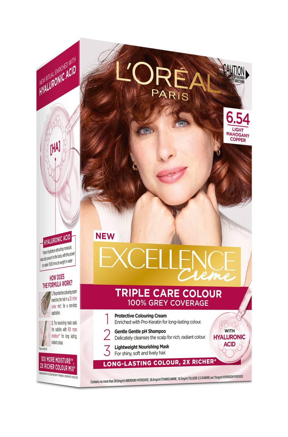 L'Oréal L'oreal Excellence Creme Hair Colour 6.54 Light Mahogany Copper