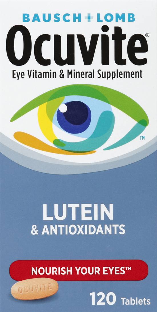 Ocuvite Eye Vitamin & Mineral Supplement With Lutein (120 ct)