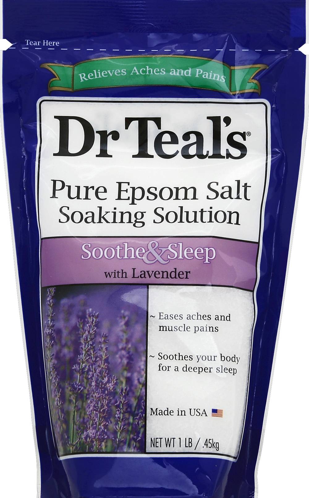 Dr Teal's Pure Epsom Salt Soaking Solution Soothe & Sleep With Lavender