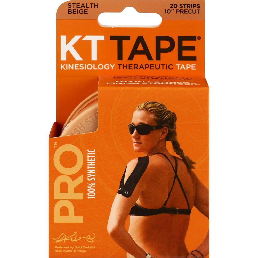KT Tape Pro Adhesive Strips, 20 CT, Stealth Beige