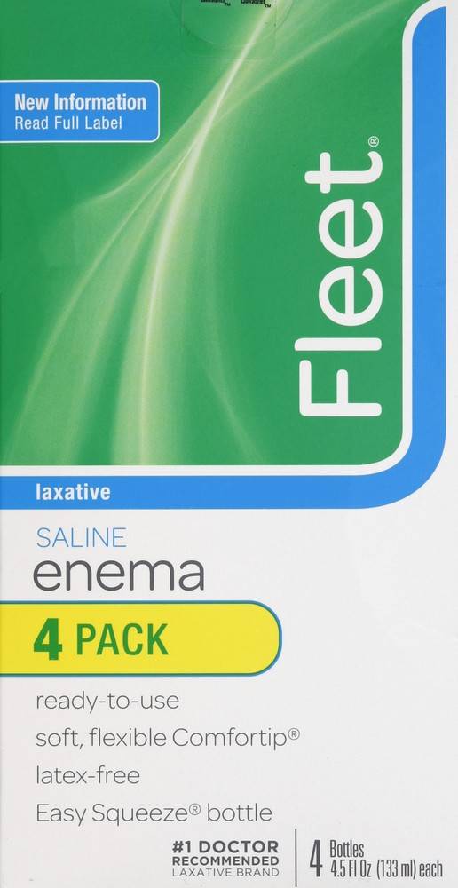 Fleet Enema Laxative Saline (4 x 4.5 fl oz)