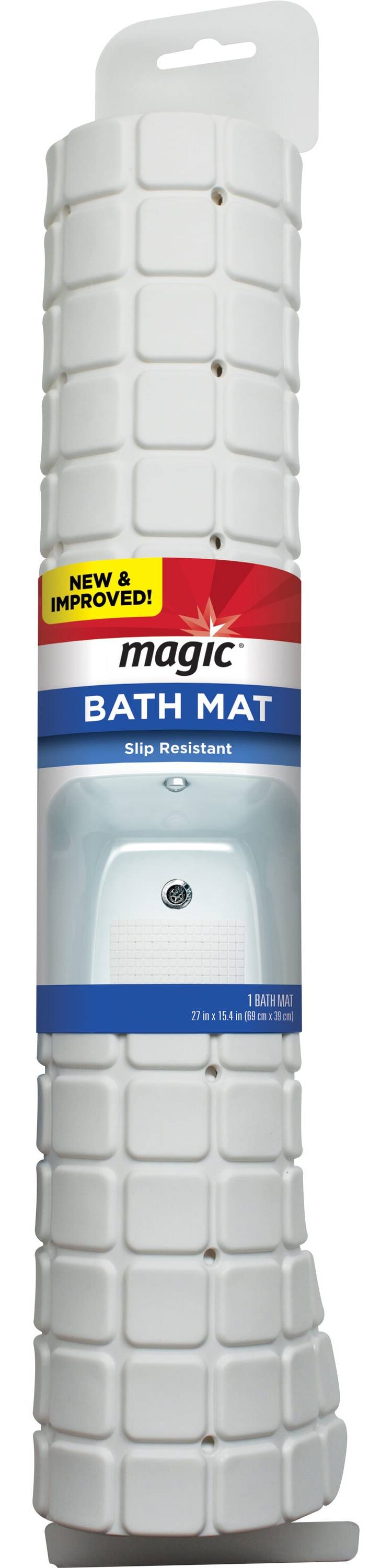 Magic Bath Mat, 15.4 in X 27 in, White