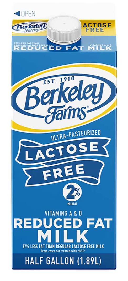 Berkeley Farms Lactose Free 2% Reduced Fat Milk (0.5 gal)
