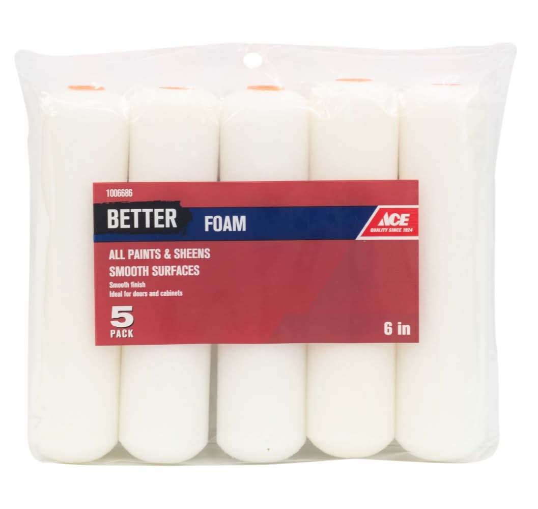 ACE Better Foam 6 In. W Mini Paint Roller Cover Refill 5 Pk