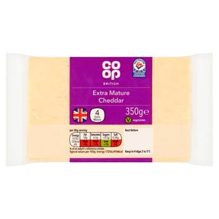 Co-op British Extra Mature Cheddar 350G