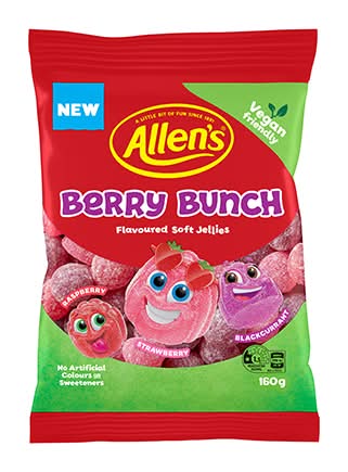 Allen'S Berry Bunch Lolly Bag 160G