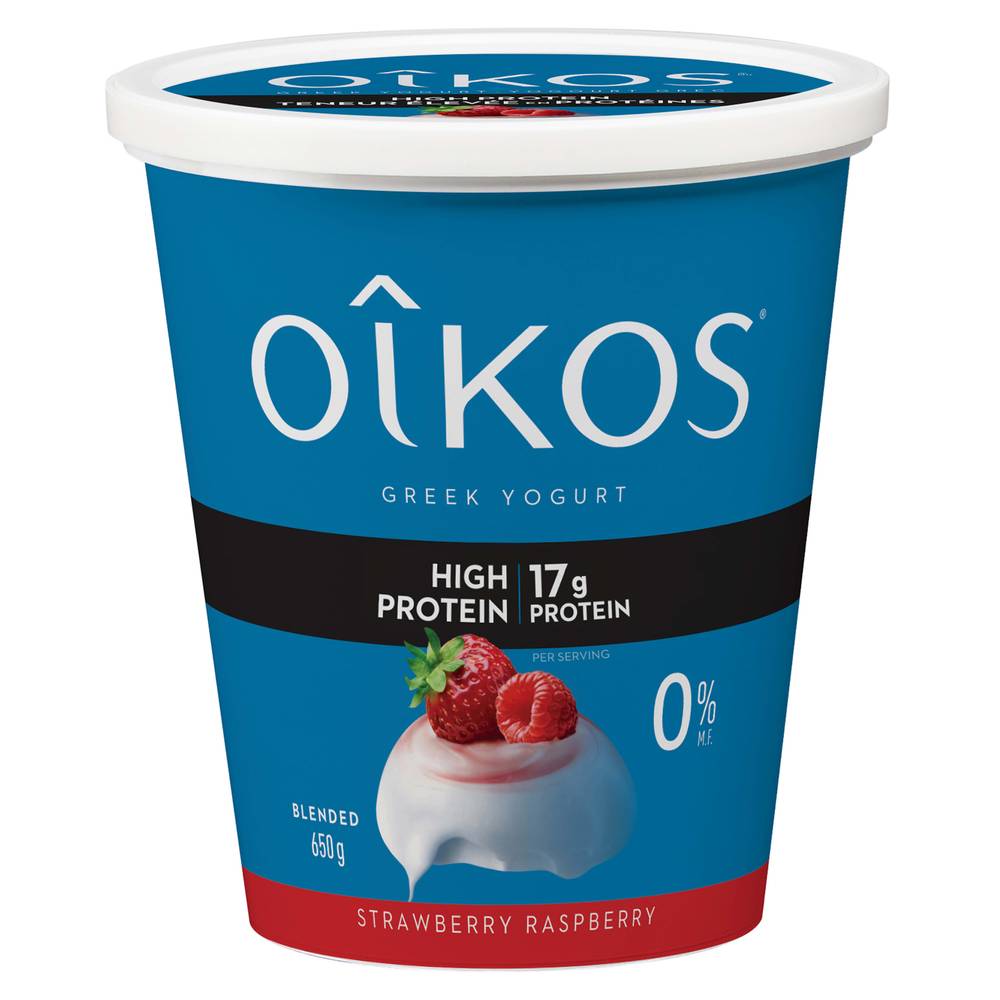 Oikos High Protein Strawberry Raspberry 0% Yogurt