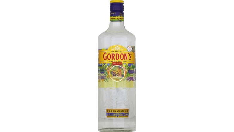 Gordon Finest Gin london dry, 37,5% vol. La bouteille de 70cl