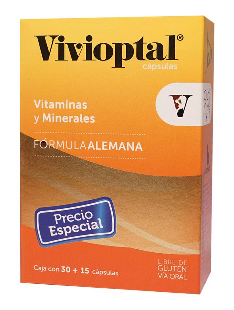 Bomuca · Vitaminas y minerales vivioptal cápsulas (800 g)