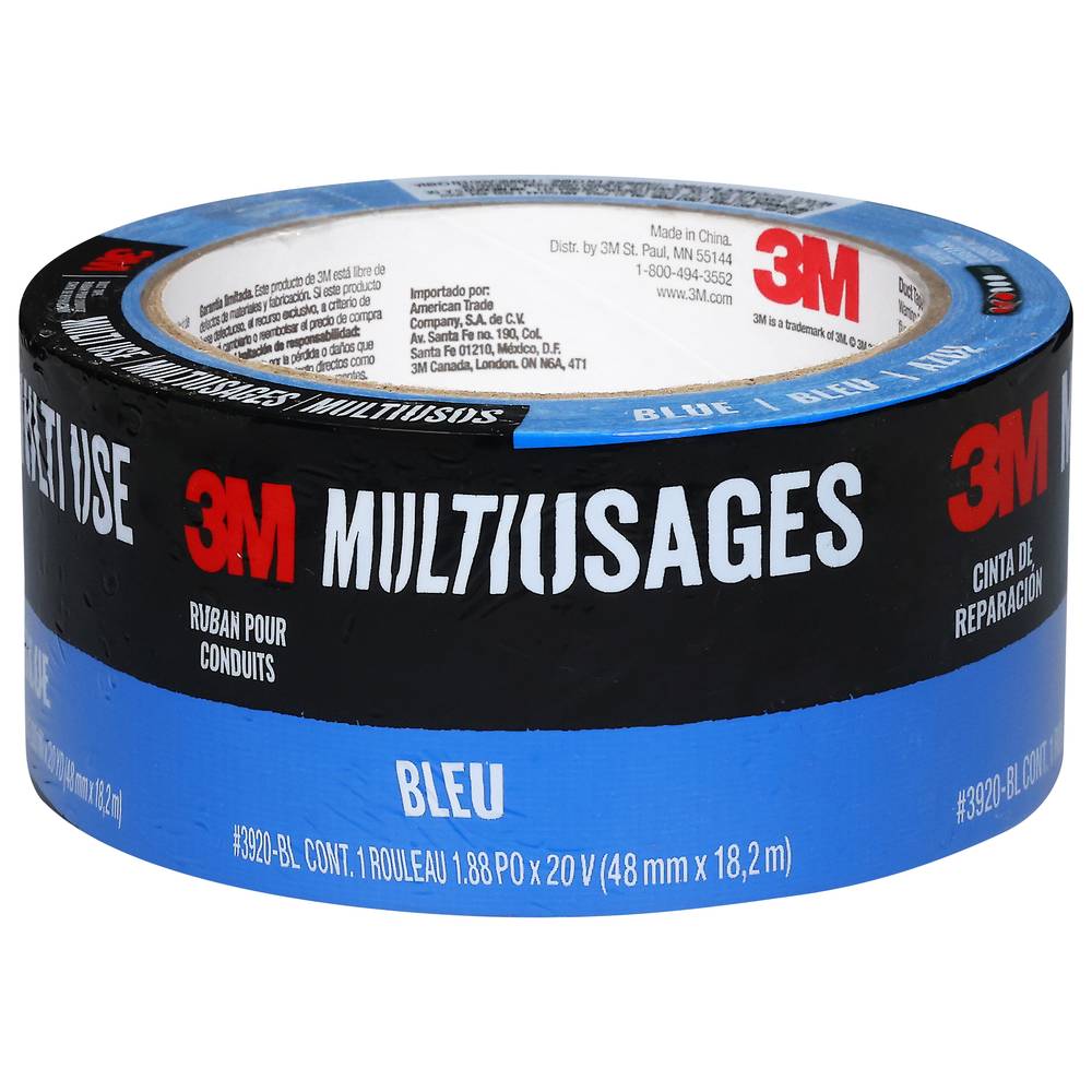 3M Multi-Use Duct Tape, 1.88 In X 20 yd, Blue