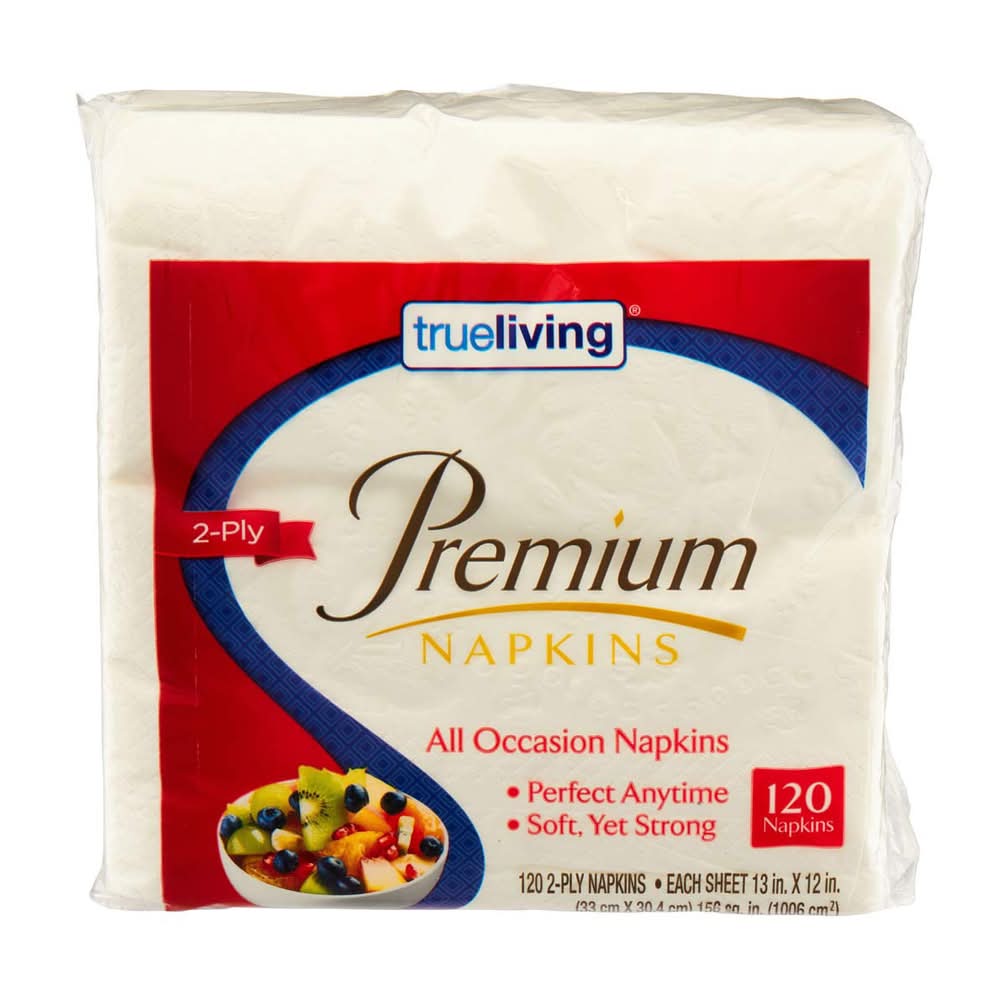 True Living 2-Ply Premium Napkins 120 Ct