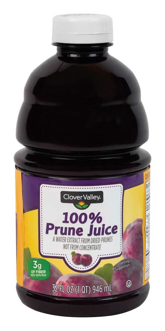 Clover Valley 100% Juice, Prune (32 fl oz)