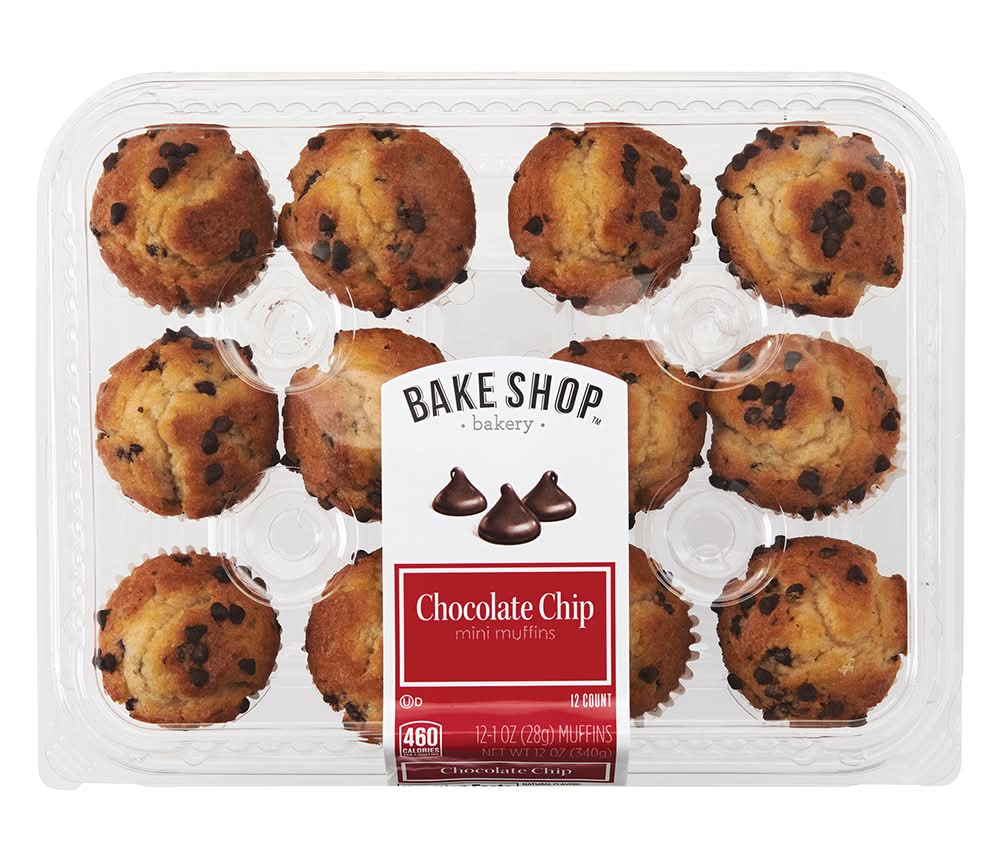 Bake Shop Mini Muffins, Chocolate Chip (12 x 1 oz)