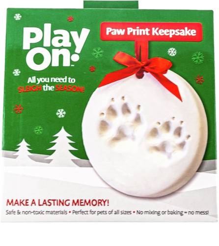 Play On Holiday Paw Print Ornament