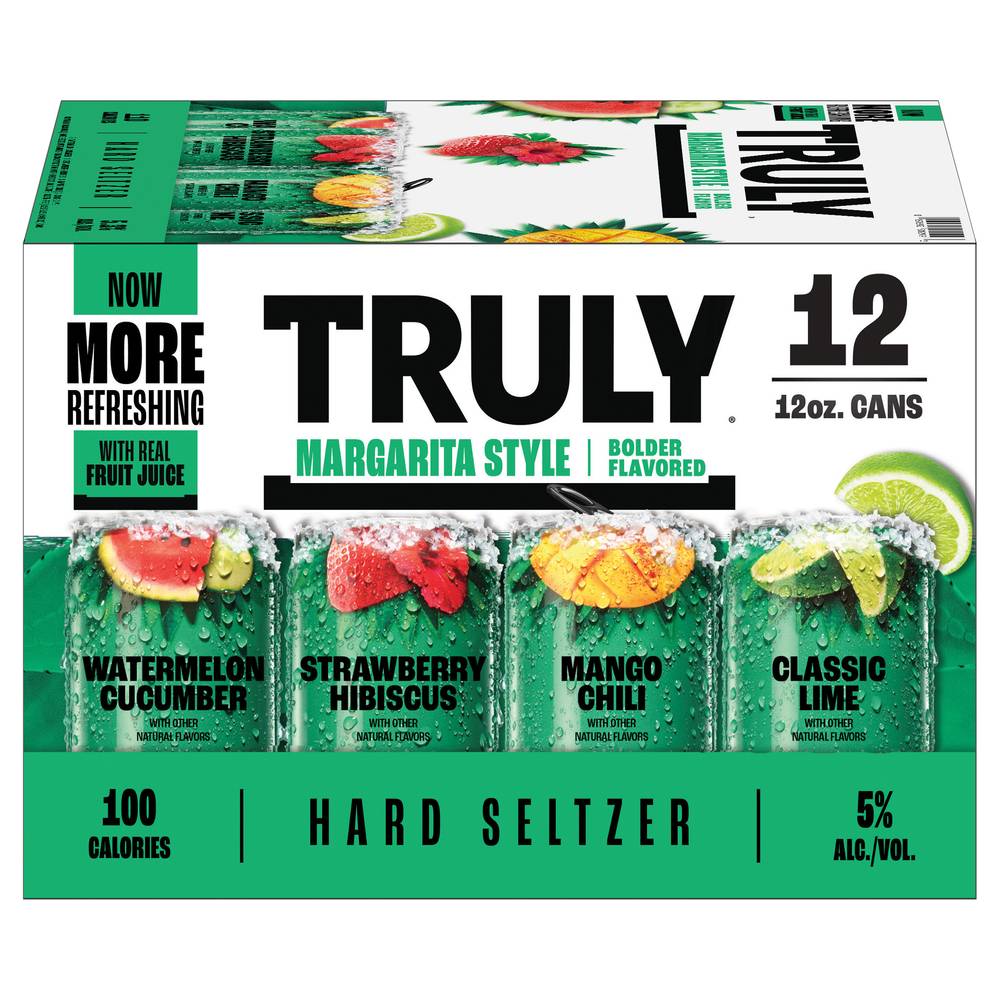 Truly Margarita Style Hard Seltzer Variety pack (12 ct, 12 oz) (assorted)