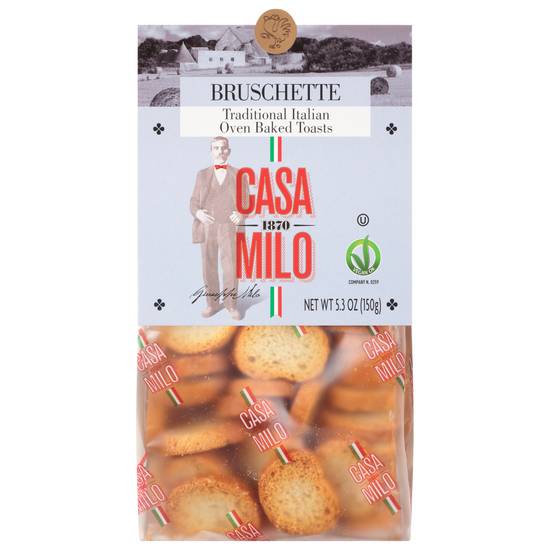 Casa Milo Bruschette Traditional Italian Oven Baked Toasts