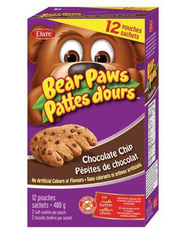 Dare Bear Paws Chocolate Chips Cookies (480 g)