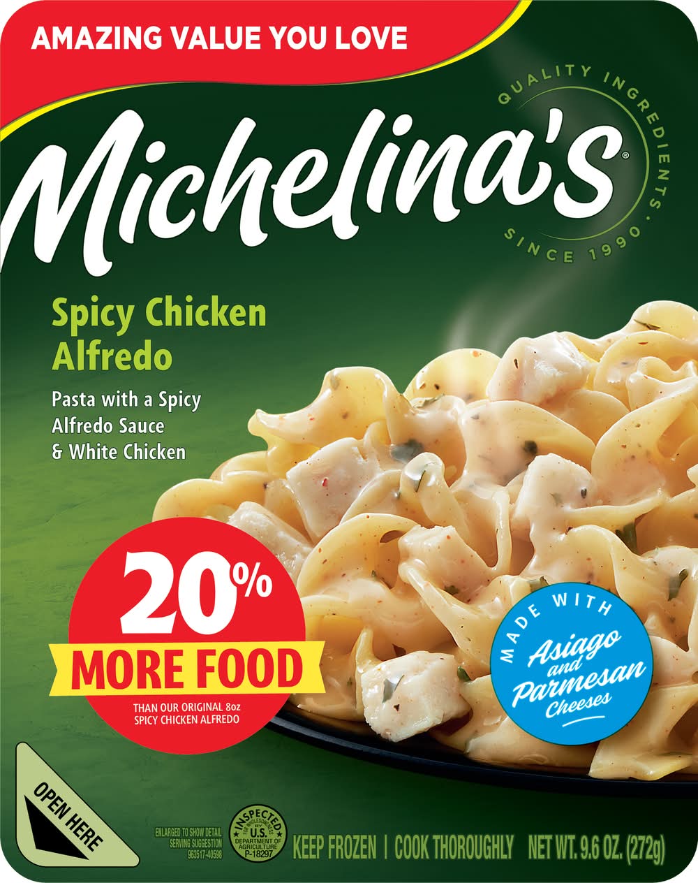 Michelina's Alfredo Pasta, Spicy Chicken (8 oz)
