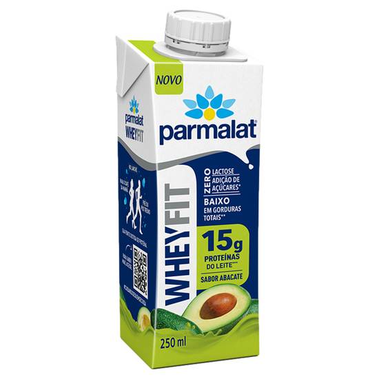 Parmalat bebida láctea uht sabor abacate zero lactose wheyfit (250 ml)