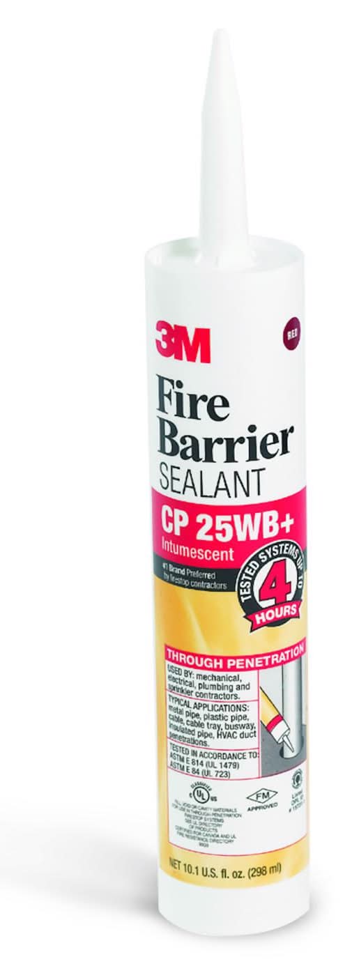 3M Fire Barrier Red Intumescent Fire Stop Sealant 10.1 Oz