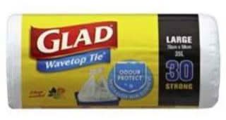 Glad Kitchen Tidy Bag Wavetop Large 30 Pack