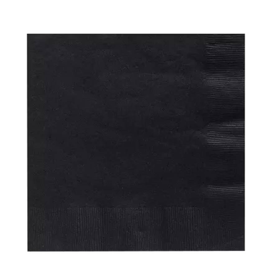 Party City Lunch Paper Napkins (6.5in/black)