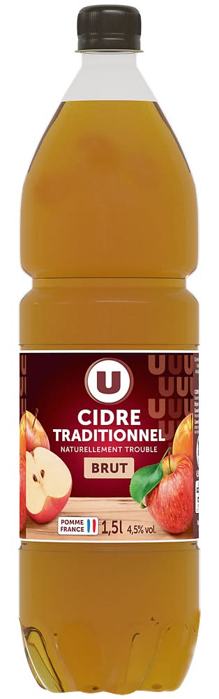 Les Produits U - Cidre traditionnel brut (1,5L)