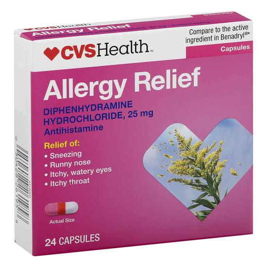 Cvs Health 25 mg Capsules Allergy Relief