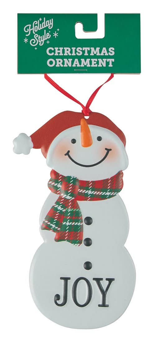 Holiday Style Metal Christmas Ornament, Assorted