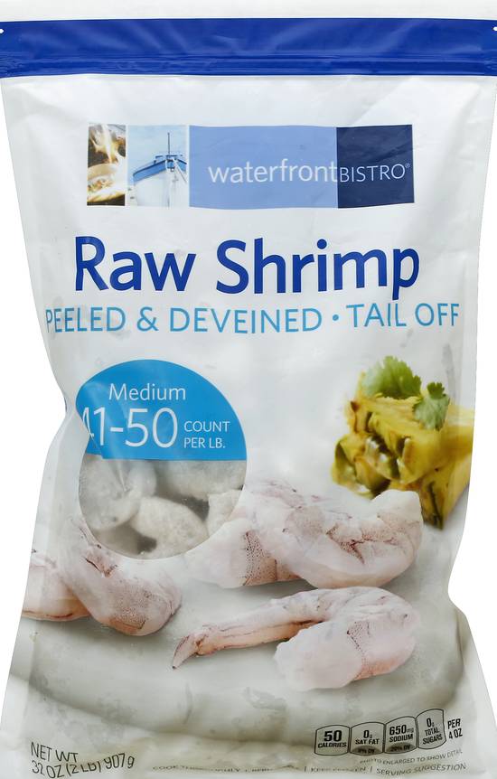 Waterfront Bistro Raw Shrimp Peeled and Deveined Tail Off (32 oz)