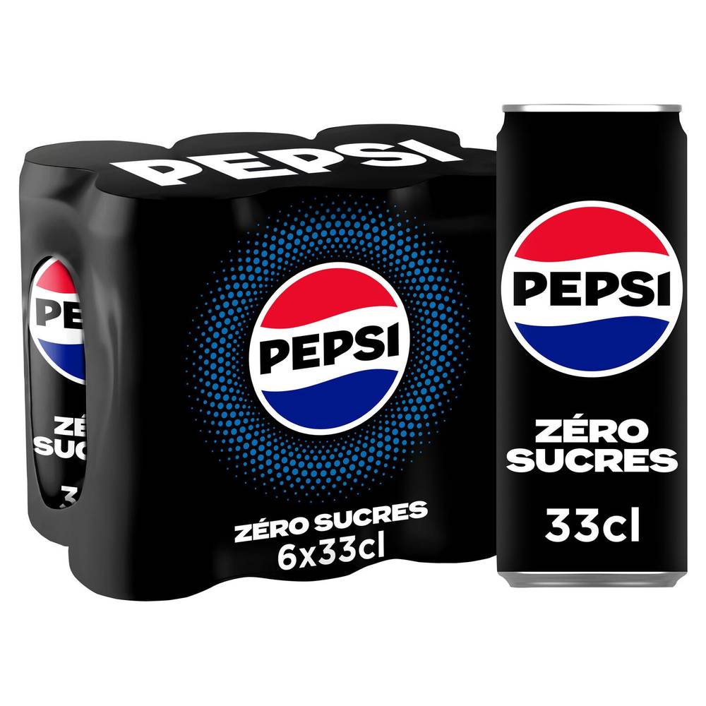 Pepsi - Soda sans sucres (6 pièces, 0.33 L)