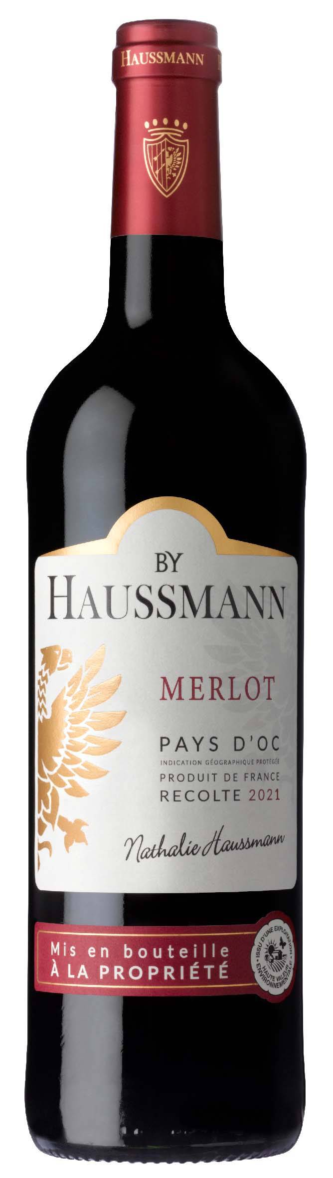 By Haussmann - Vin rouge merlot pays d'oc (750ml)