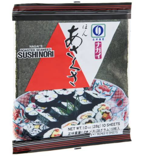 Nagai's Seaweed Nori Sheets Roasted - 10 Ct