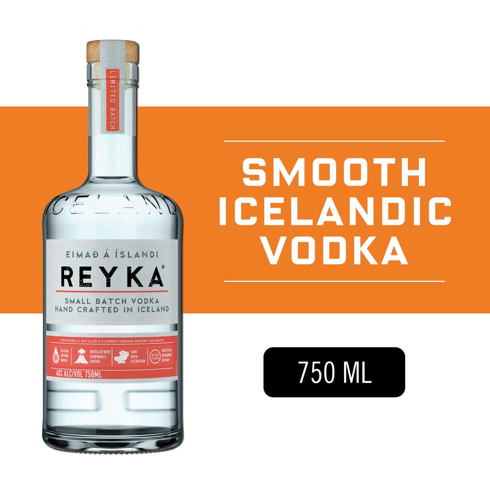 Reyka Hand Crafted Small Batch Iceland Vodka (750 ml)