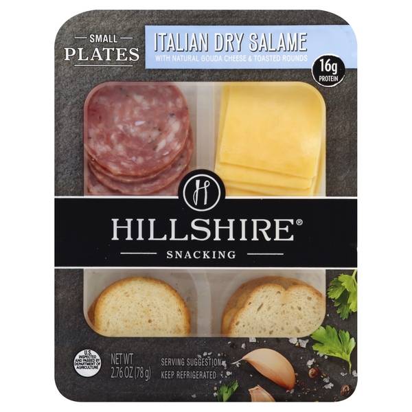 Hillshire Italian Dry Salame With Natural Gouda Cheese & Toasted Rounds Snacking (2.76 oz)