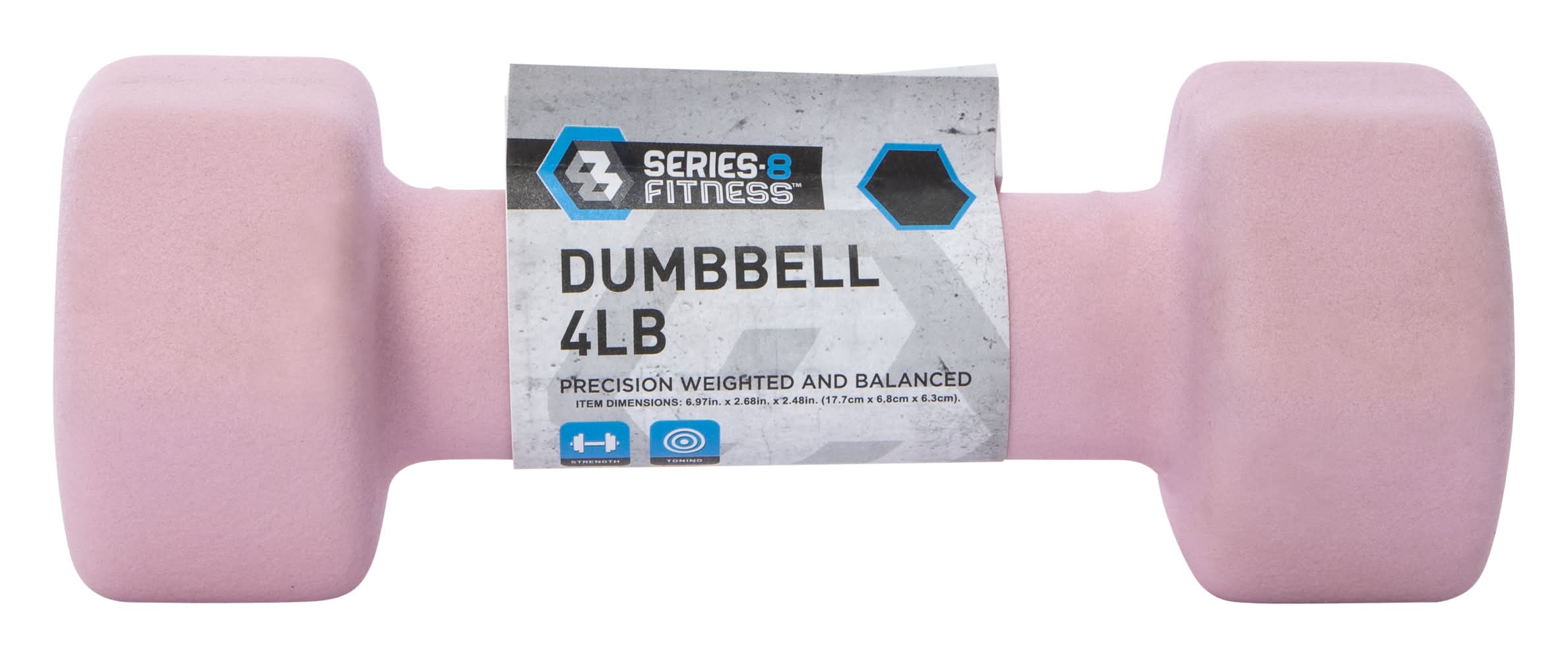 Series-8 Fitness™ 4lb Dumbbell Pink