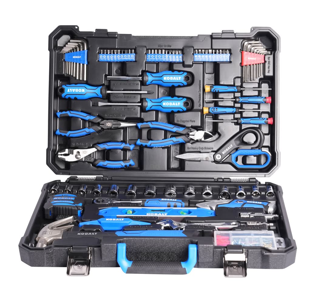 Kobalt 183 -Piece Blue Household Tool Set with Folding Case