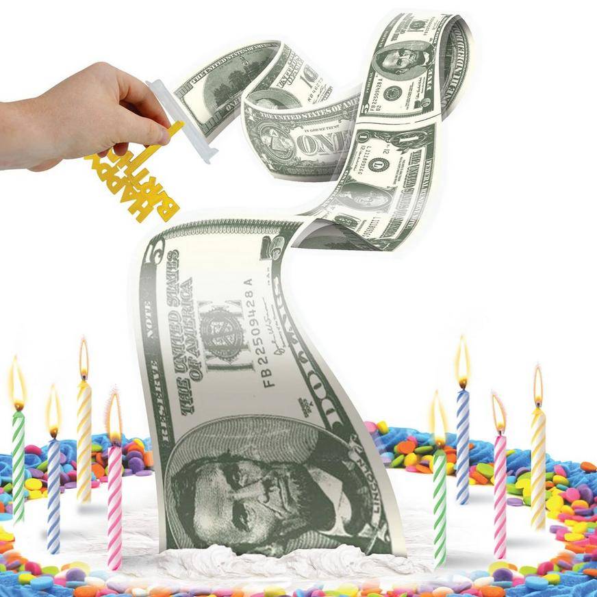 Party City Cash Stash Birthday Cake Topper (unisex)