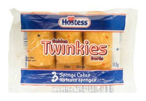 Hostess Golden Twinkies Sponge Cakes (113 g, 3 ct)
