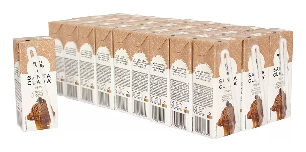 Santa Clara · Leche semidescremada deslactosada uht, helado de chocolate (200 ml)