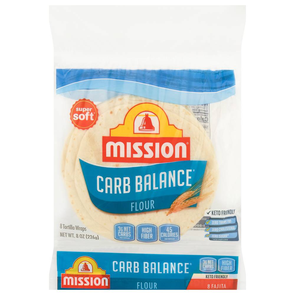 Mission Carb Balance Fajita Flour Tortilla Wraps (8 oz)