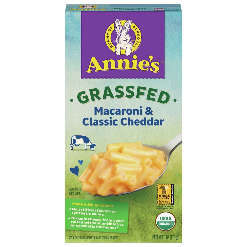 Annie's Organic Grass Fed Macaroni & Classic Cheese (6 oz)