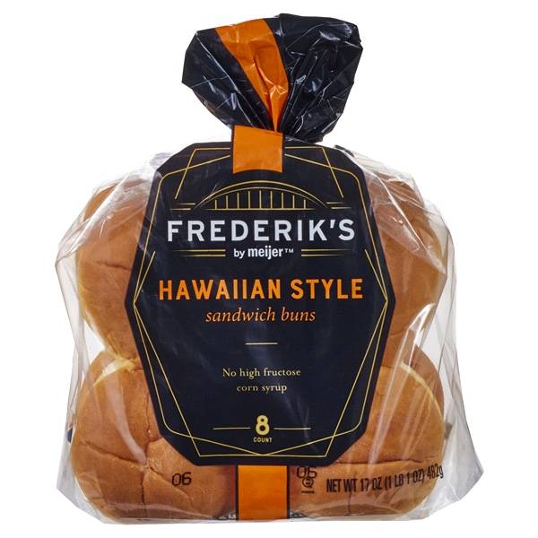 Frederiks By Meijer Hawaiian-Style Hamburger Buns, 8 Count (17 oz)