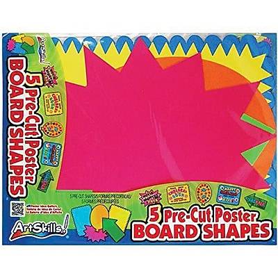 ArtSkills Poster Board, 11 x 14, Assorted Colors, 5/Pack (PA-1363)