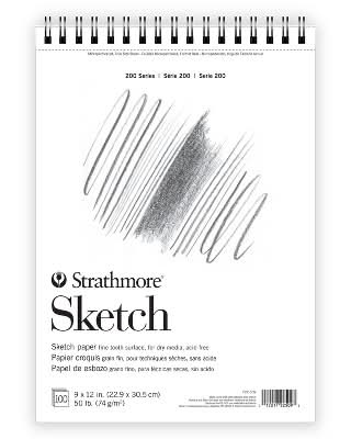 Strathmore Spiral Sketch Paper Pad Dots 100 Sheets, 9"x12"