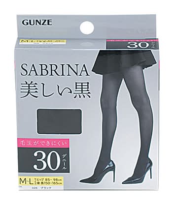 グンゼ サブリナタイツ≪30D・ブラック≫(ML)