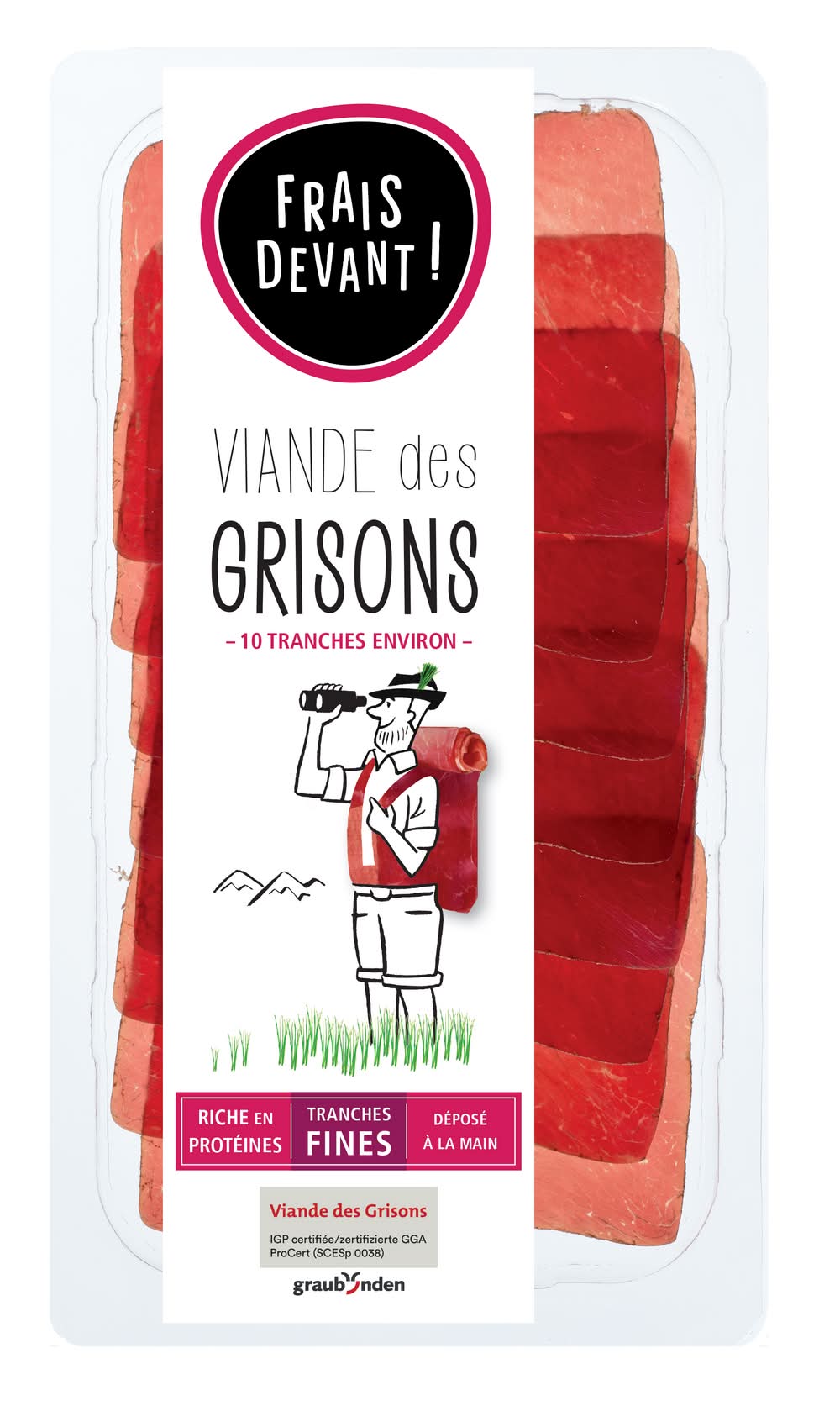 FRAIS DEVANT - Viande des grisons igp (60g)