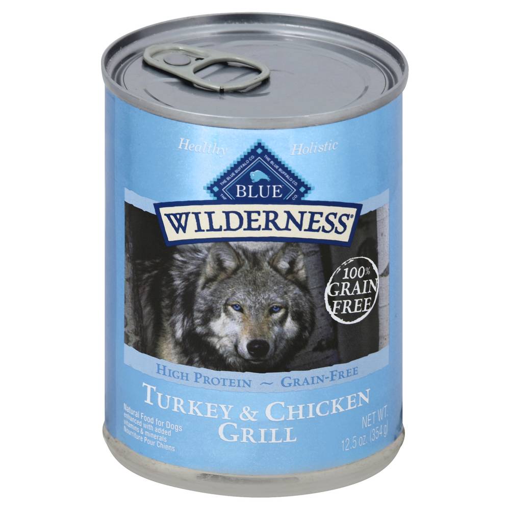 Blue Buffalo Wilderness Turkey & Chicken Grill Food For Dogs (12.5 oz)