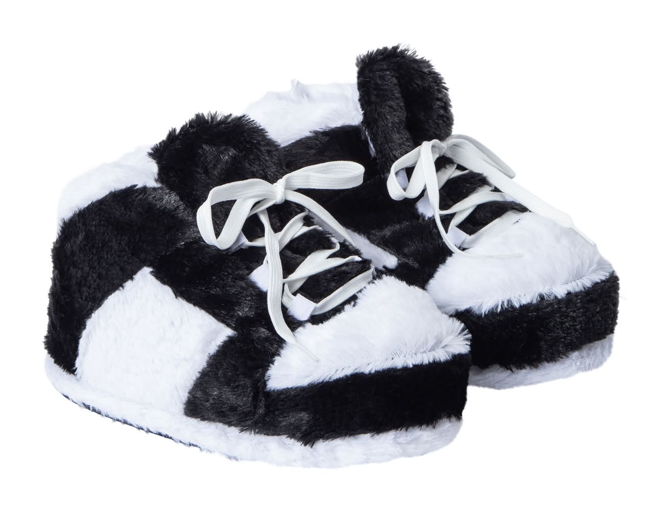 Girls Fluffy Sneaker Slippers 9/10 Black
