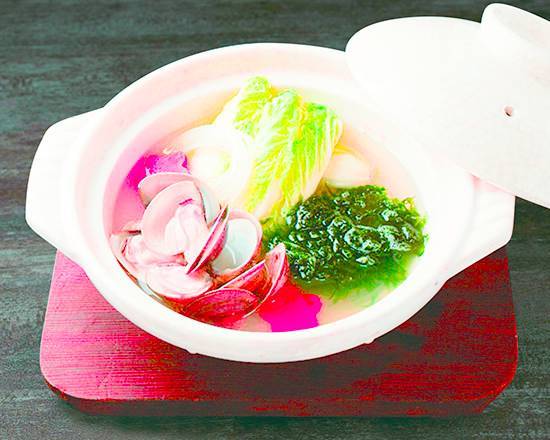 野生青海苔蛤蠣湯Clam Soup with Fresh Seaweed